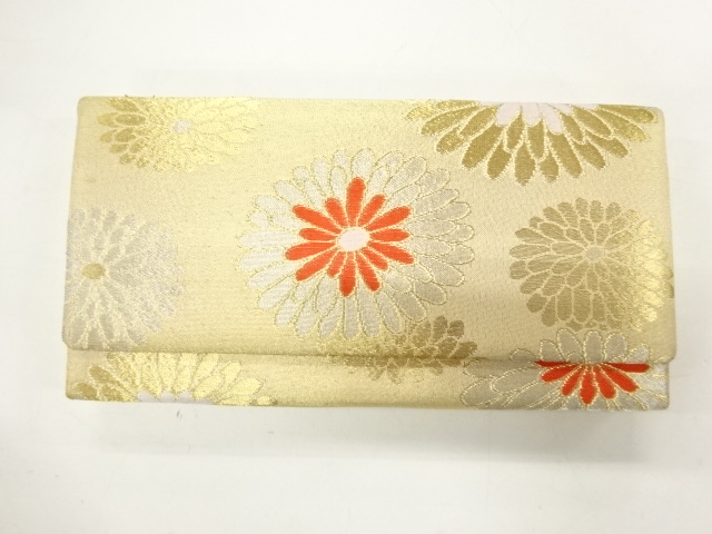 JAPANESE KIMONO / ANTIQUE BAG / WOVEN FLOWER